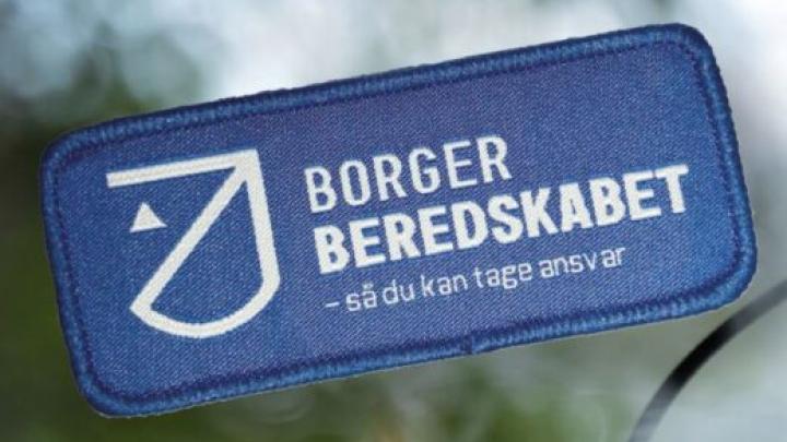 blåt mærke hvor der står borger beredskabet - så du kan tage ansvar